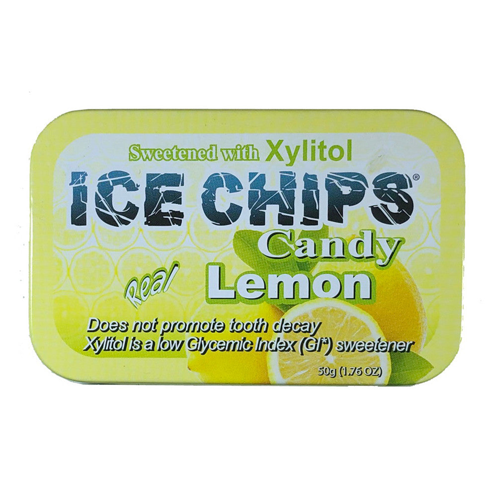 Ice Chips Xylitol Single Tin Candy, Lemon, 1.76 Oz